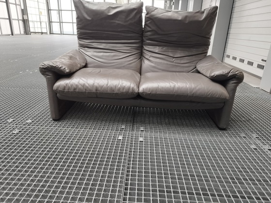 Image 1 of Cassina Maralunga 2-Sitzer-Sofa aus Leder