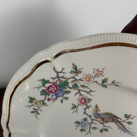 Image 1 of Satz von 10 Desserttellern, Modell "Chantilly" von Longchamp, 1950/60