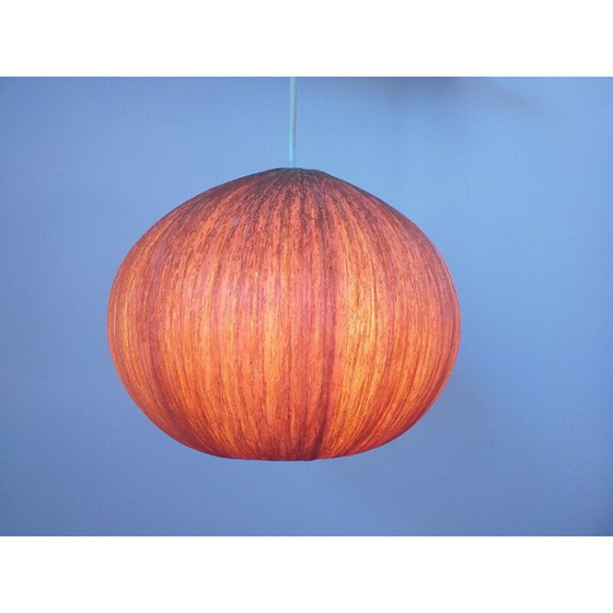 Image 1 of Vintage-Hängeleuchte aus Holz und Furnier, Dänemark 1960