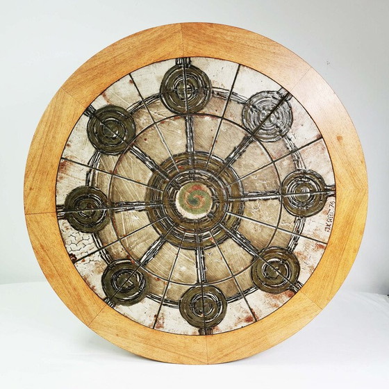 Image 1 of Vintage Couchtisch mit Keramik von Ox Art, Dänemark 1970er