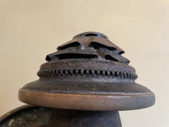 Image 1 of Industrielle Stehlampe Stehlampe auf altem Dreibein Französisch