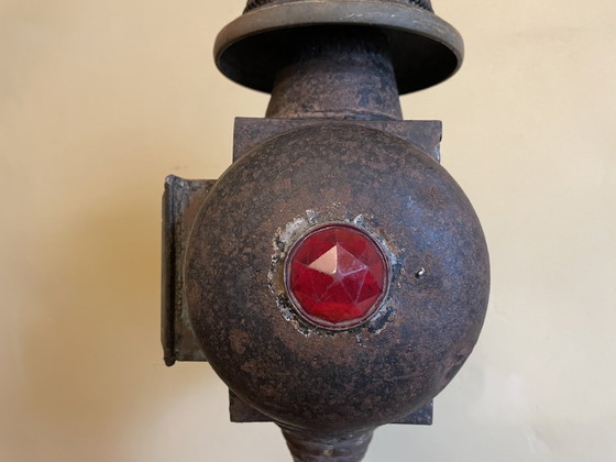 Image 1 of Industrielle Stehlampe Stehlampe auf altem Dreibein Französisch