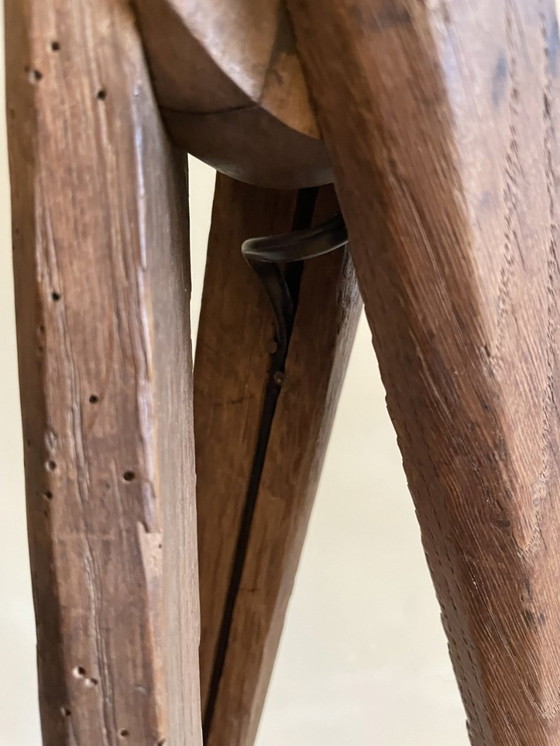 Image 1 of Industrielle Stehlampe Stehlampe auf altem Dreibein Französisch