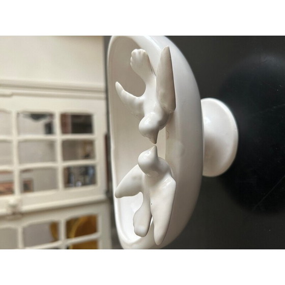 Image 1 of Glasierte Keramik-Vogelschale, 1970