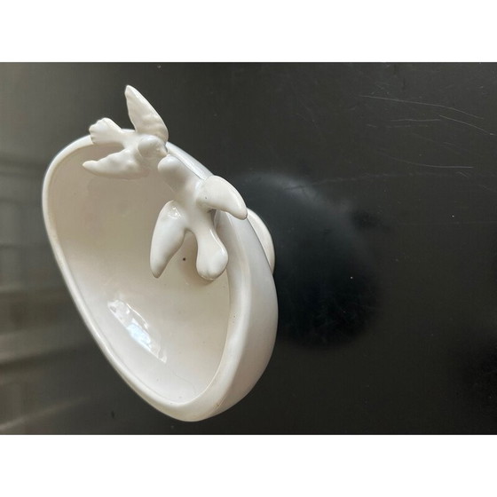 Image 1 of Glasierte Keramik-Vogelschale, 1970