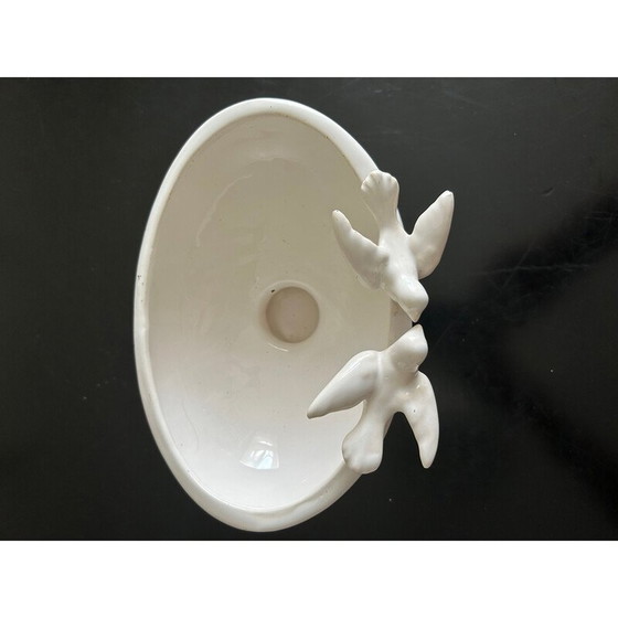 Image 1 of Glasierte Keramik-Vogelschale, 1970