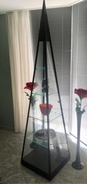 Pyramidenvitrine Aluminium-Glas