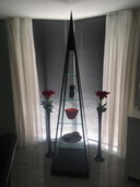 Pyramidenvitrine Aluminium-Glas