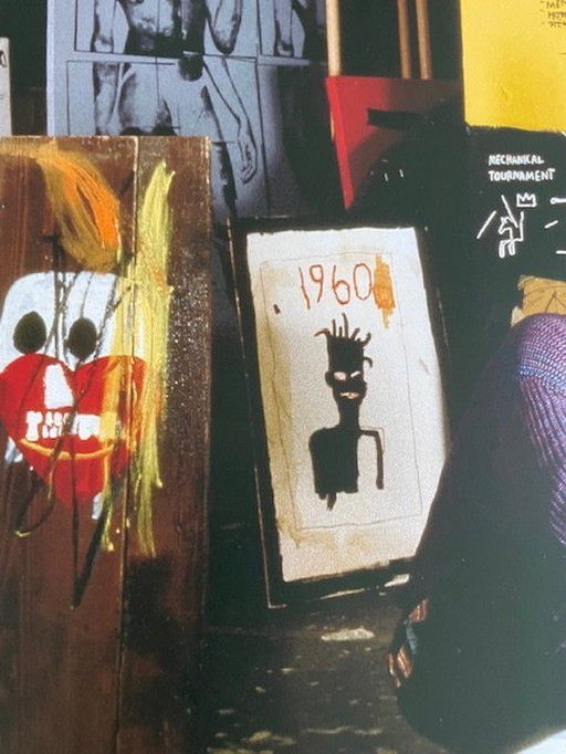 Jean Michel Basquiat (1960-1988), Basquiat In His Great Jones Street Studio, New York,1987, Adagp, Paris/Ars, New York 2013,.