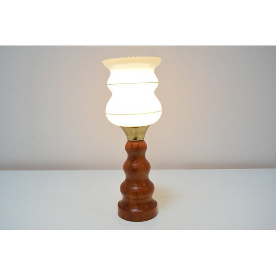 Image 1 of Tischlampe aus Glas, Tschechoslowakei 1960
