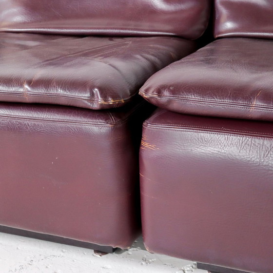 Image 1 of Modulares Vintage -Sofa aus lilafarbenem Leder