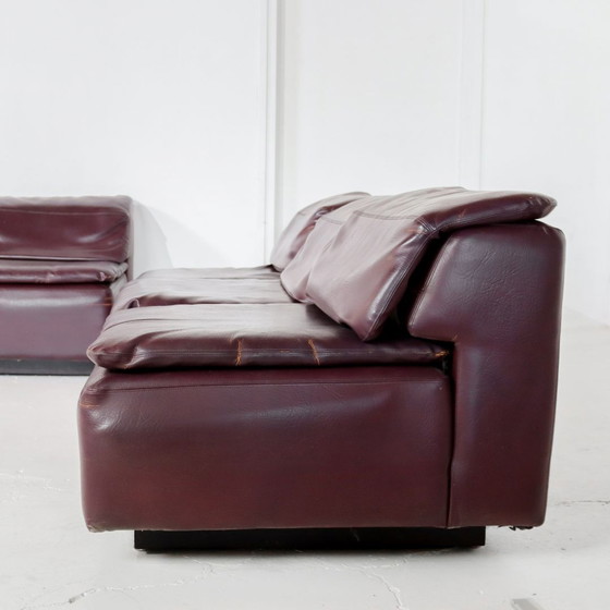 Image 1 of Modulares Vintage -Sofa aus lilafarbenem Leder