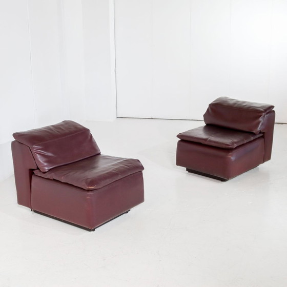 Image 1 of Modulares Vintage -Sofa aus lilafarbenem Leder
