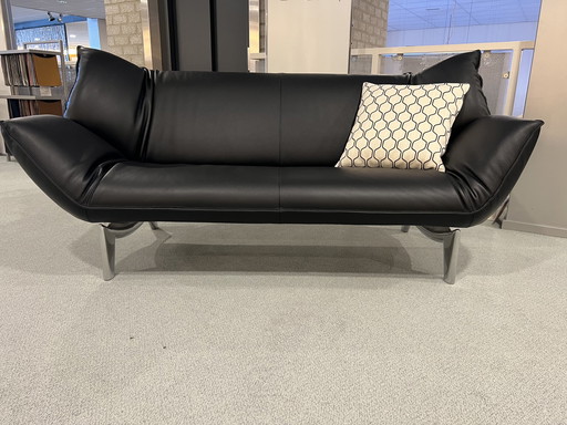 Leolux Tango 3-Sitzer-Sofa aus schwarzem Leder