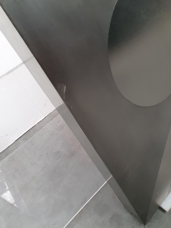 Image 1 of Brutalist Vintage Wandpaneele aus Metall im geometrischen Stil der 60er Jahre