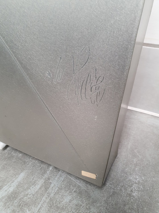 Image 1 of Brutalist Vintage Wandpaneele aus Metall im geometrischen Stil der 60er Jahre