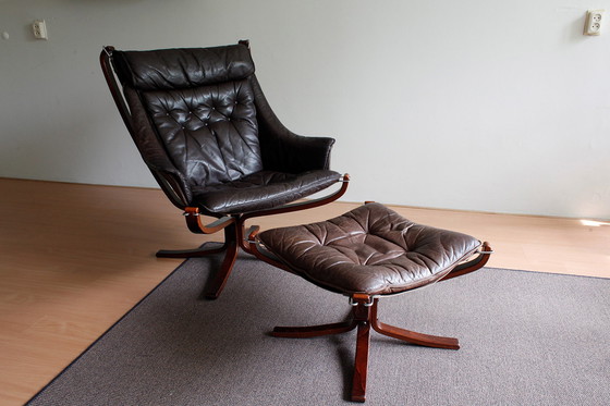 Image 1 of 2x Vatne Møbler Sigurd Ressell Stühle mit hoher Rückenlehne