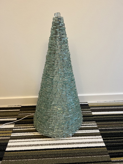 Tischlampe aus den siebziger Jahren, Glaskunst