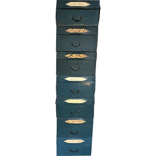 Lot von 7 Vintage-Kartons