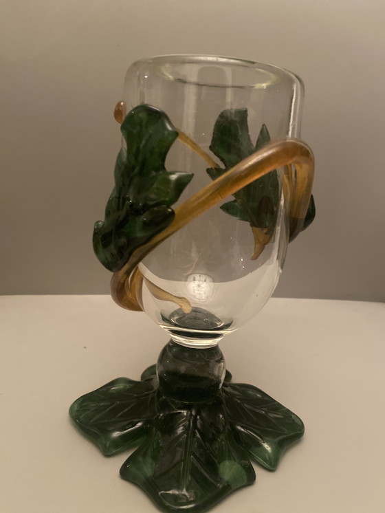 Image 1 of Fußglas , Vase , Murano-Schale