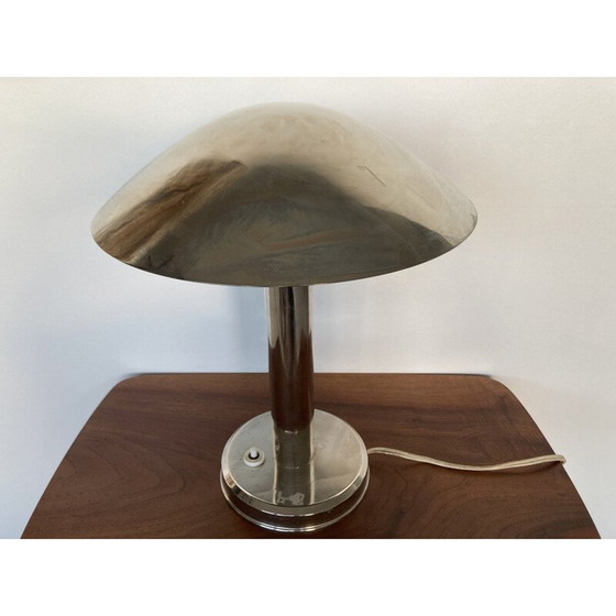 Image 1 of Vintage Chrom Tischlampe Bauhaus, Tschechoslowakei 1930