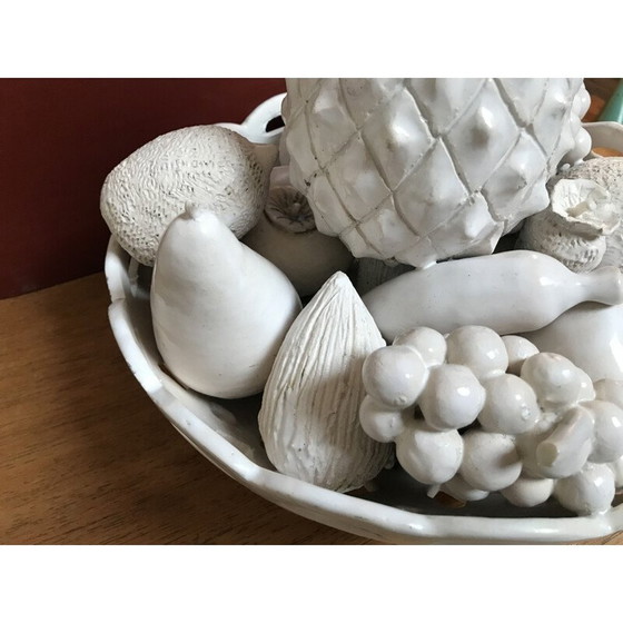 Image 1 of Alte Obstschale aus Steingut von Jean Roger, Frankreich 1960