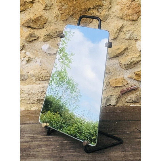 Image 1 of Vintage-Tischspiegel im Friseurstil mit Metallfuß, 1950