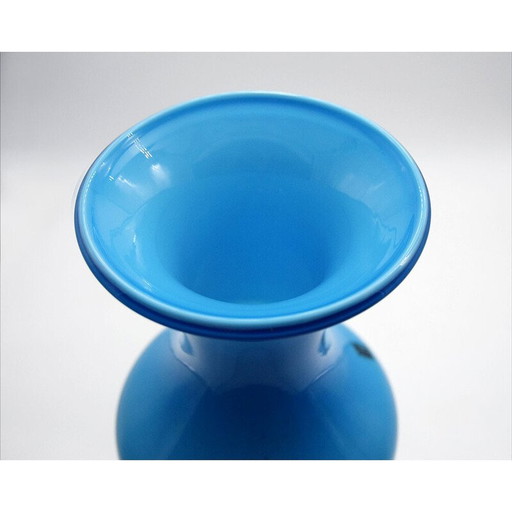 Vintage Opalino Vase von Venini, 1970er Jahre