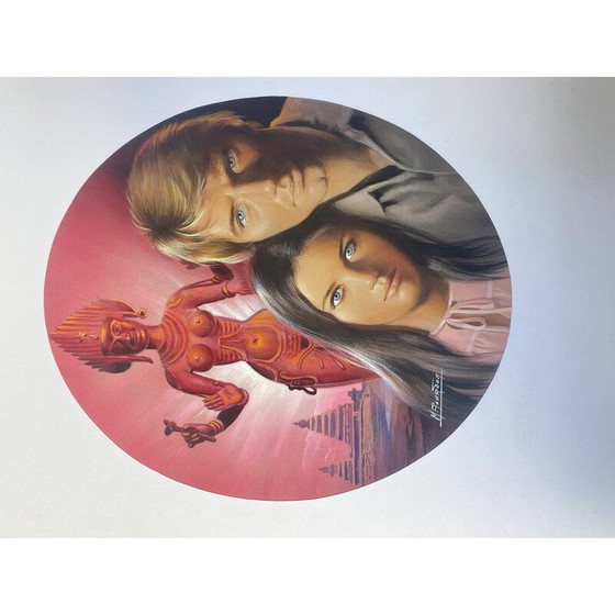 Image 1 of Vintage Mischtechnik "Sous le Regard de Kâli" von Evelyne Deher für M.Gourdon, 1965