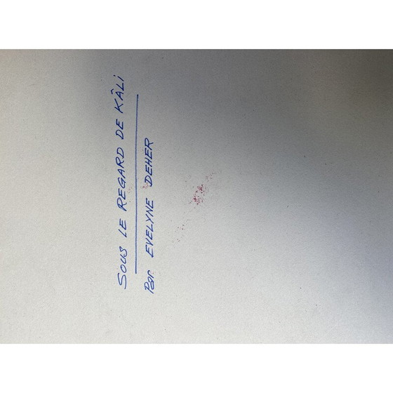 Image 1 of Vintage Mischtechnik "Sous le Regard de Kâli" von Evelyne Deher für M.Gourdon, 1965