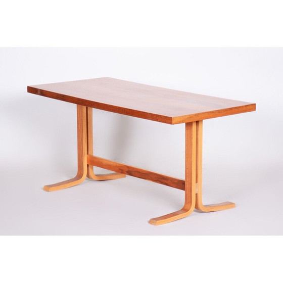 Image 1 of Vintage Holz Couchtisch ovangol, Tschechoslowakei 1960
