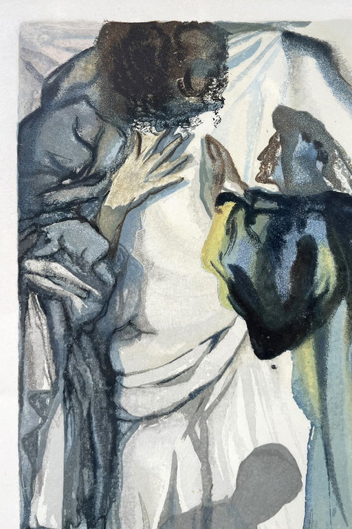 Vintage Dali Radierung im Rahmen