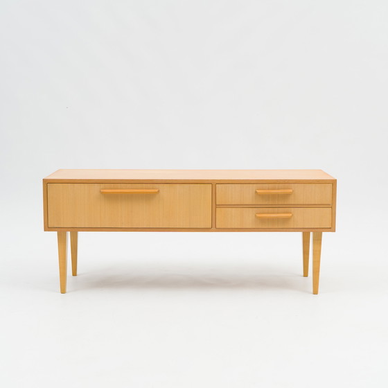 Image 1 of 50er Jahre Lowboard, Esche, restauriert, 115cm