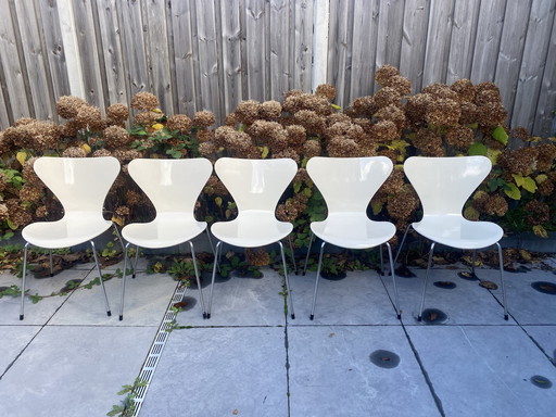 5x Vintage Fritz Hansen Butterfly Stühle 1982