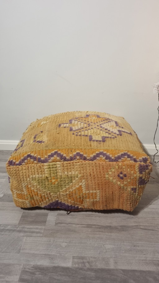 Vintage Berber Pouf Handgemacht In Marokko