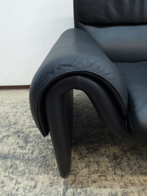 Image 1 of De Sede ds 2011 Zweisitzer klein schwarz Designersofa Ledersofa 