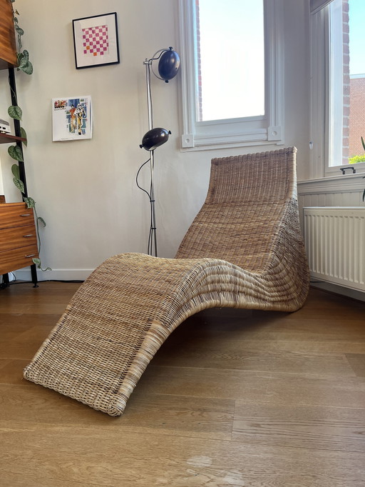 Vintage Karl Malmvall Rattan Lounge Stuhl Karlskrona Ikea