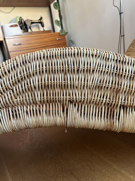 Image 1 of Vintage Karl Malmvall Rattan Lounge Stuhl Karlskrona Ikea