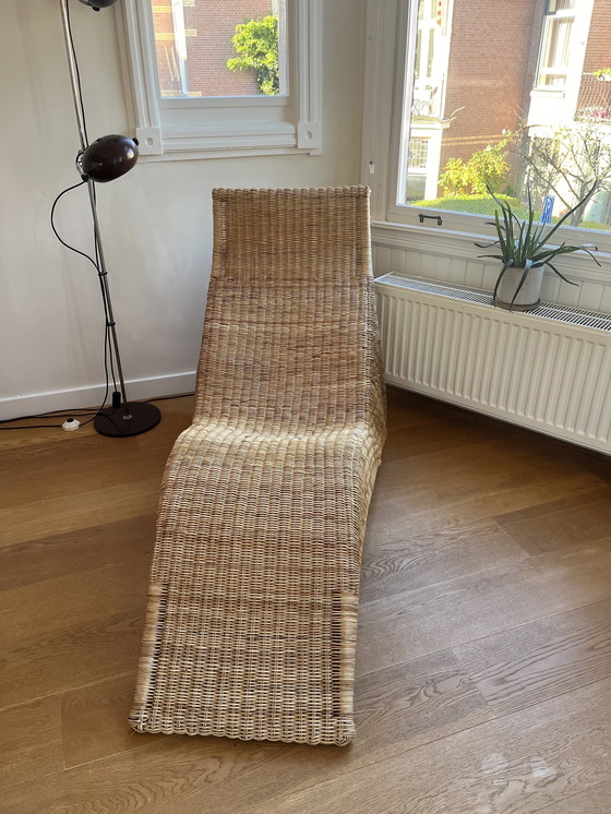 Image 1 of Vintage Karl Malmvall Rattan Lounge Stuhl Karlskrona Ikea