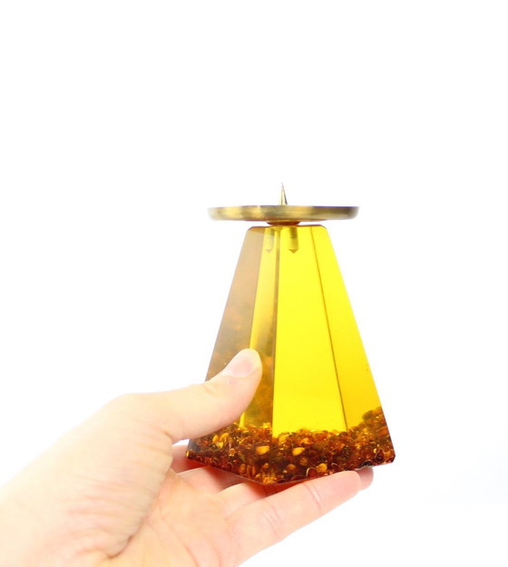 Image 1 of Vintage Harz Kerzenständer, Tschechoslowakei 1960S