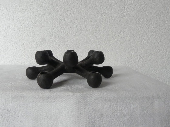 Image 1 of Vintage-Kerzenhalter Gusseisen Jens Quistgaard Dansk Designs Ovp 1955 Wo4U