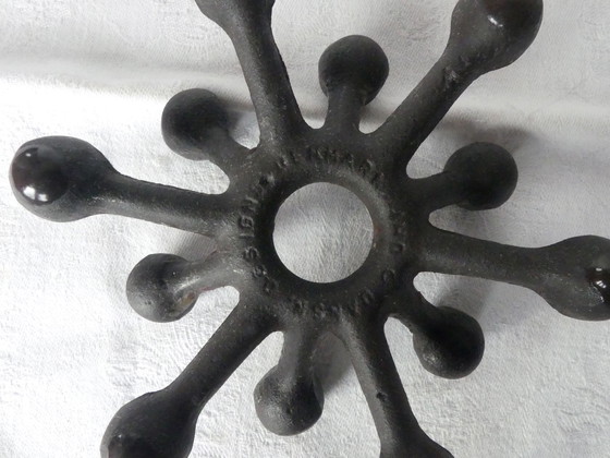 Image 1 of Vintage-Kerzenhalter Gusseisen Jens Quistgaard Dansk Designs Ovp 1955 Wo4U