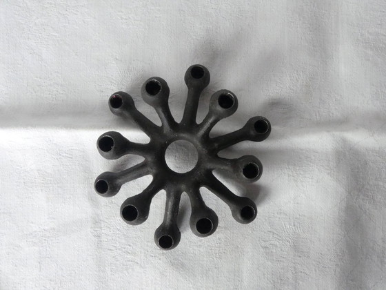 Image 1 of Vintage-Kerzenhalter Gusseisen Jens Quistgaard Dansk Designs Ovp 1955 Wo4U