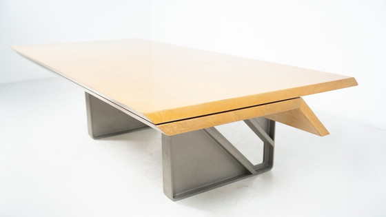 Image 1 of Mid Century Modern Diagonaler Schreibtisch von Giovanni Offredi für Saporiti