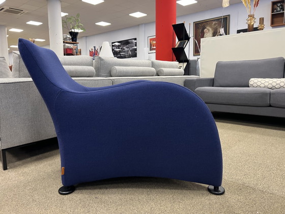 Image 1 of Montis Loge Sessel, blauer Wollstoff