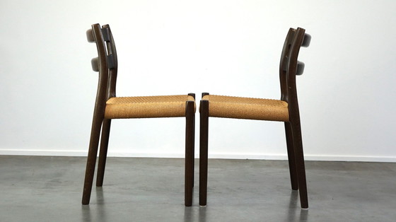 Image 1 of 4 x Vintage Niels Otto Møller Dänischer Design Esszimmerstuhl, Modell Nr. 84