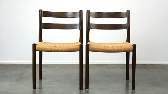 Image 1 of 4 x Vintage Niels Otto Møller Dänischer Design Esszimmerstuhl, Modell Nr. 84