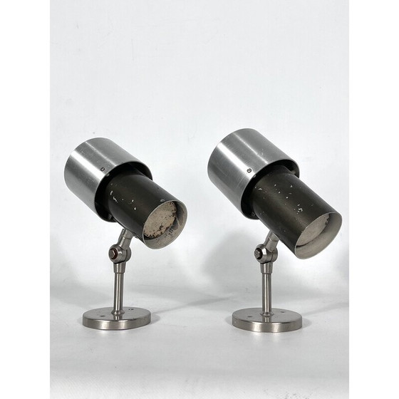 Image 1 of Paar verstellbare Wandlampen aus der Mitte des Jahrhunderts von Stilnovo, Italien 1950er Jahre