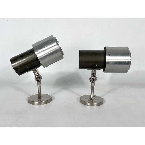 Image 1 of Paar verstellbare Wandlampen aus der Mitte des Jahrhunderts von Stilnovo, Italien 1950er Jahre