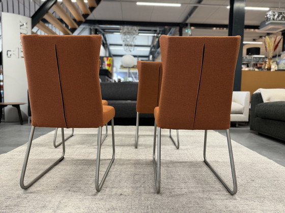 Image 1 of 4 Jess Design Esszimmerstühle Orange Stoff